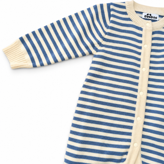 Baby Blue Strips Unisex Long Romper