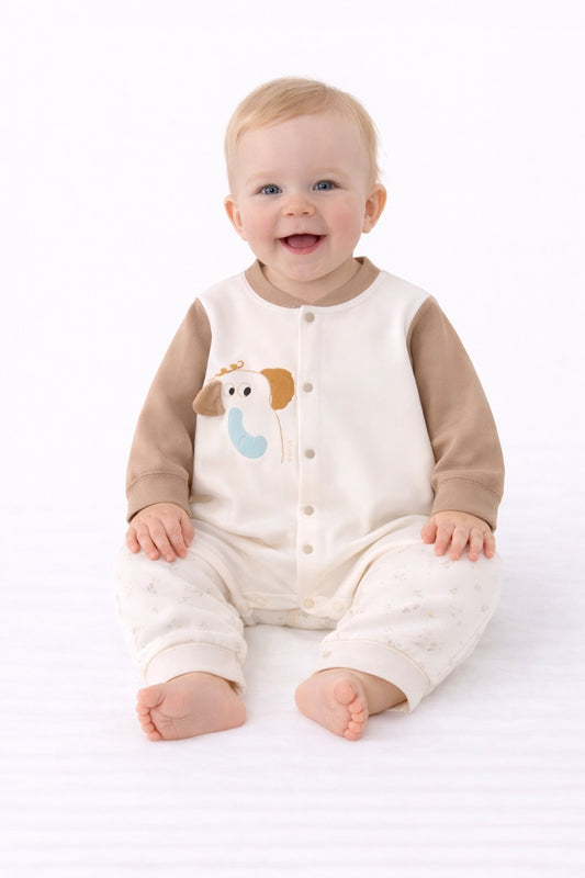 Baby Mocha Pub Unisex Cotton Romper