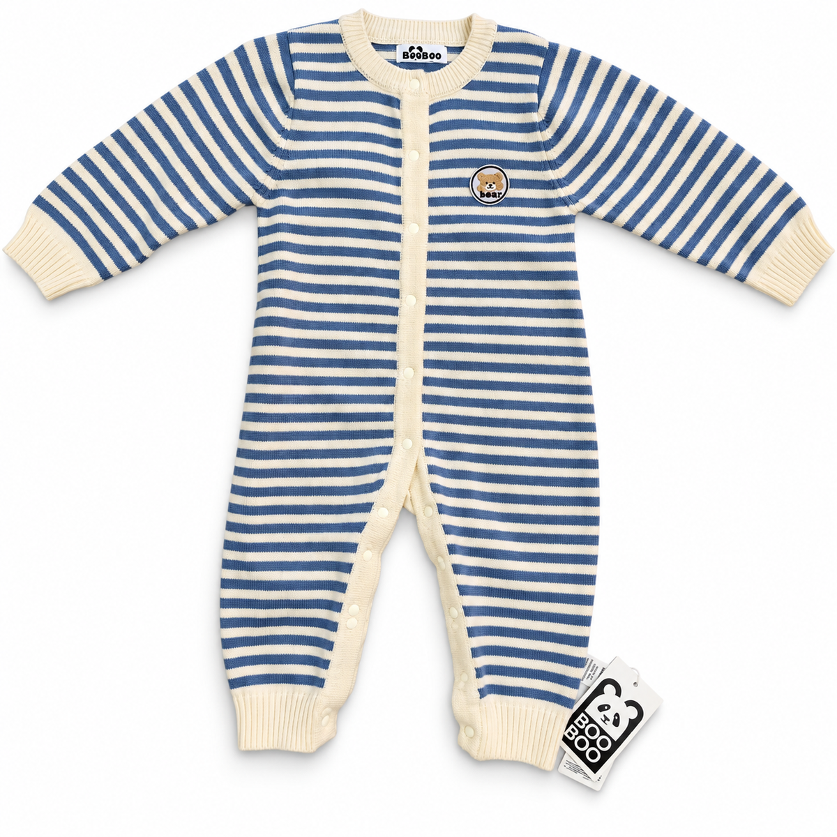 Baby Blue Strips Unisex Long Romper