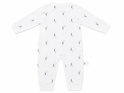 Leafy Forest Baby Romper - Back view