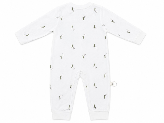Leafy Forest Baby Romper - Back view