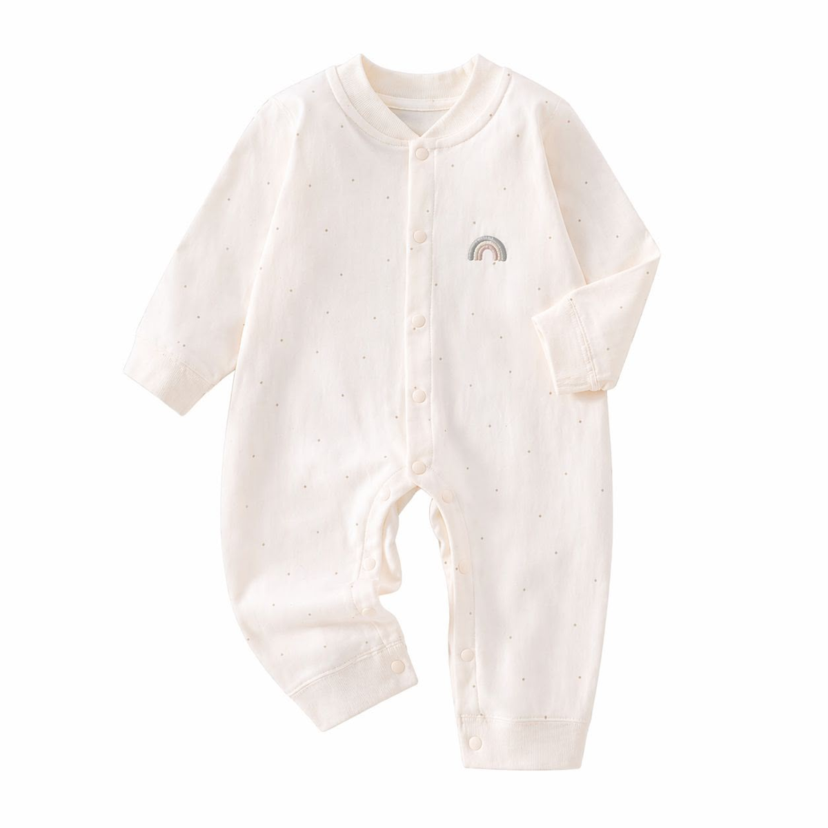 Rainbow Snuggle Baby Romper - Full front view