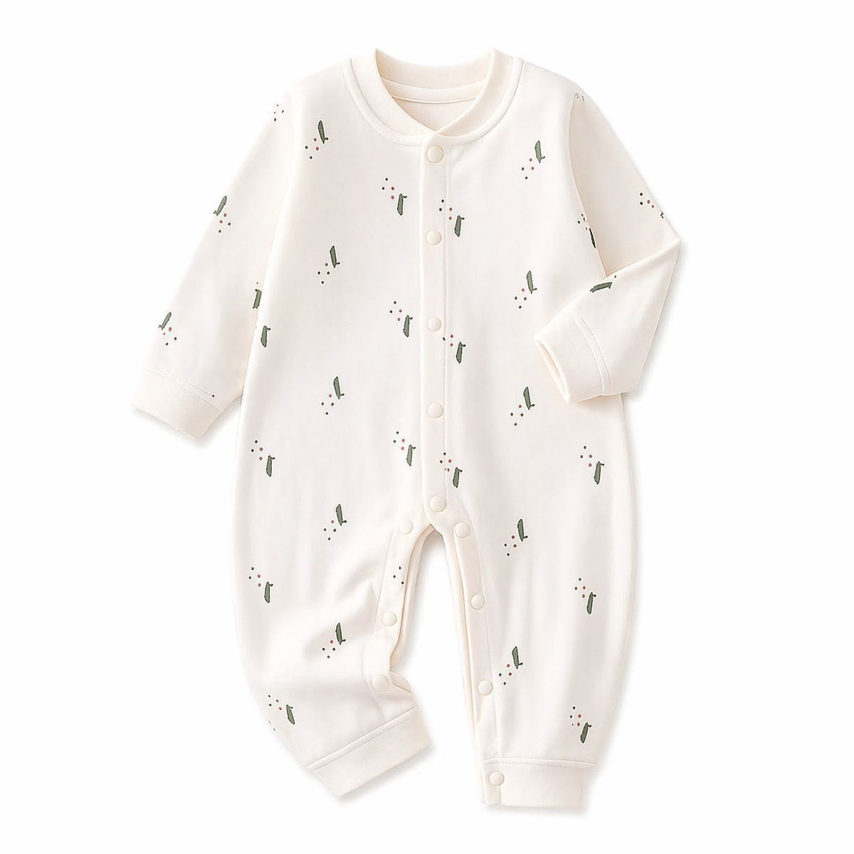 Leafy Forest Baby Romper - Front view