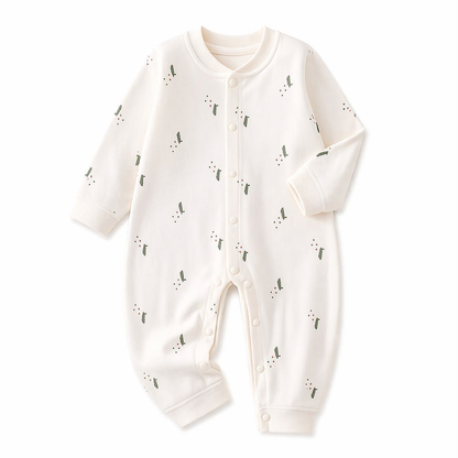 Leafy Forest Baby Romper - Front view